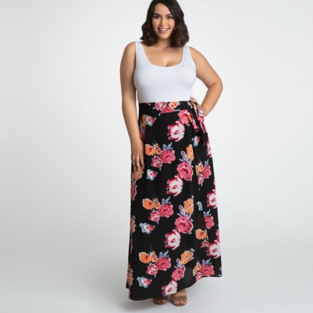 Kiyonna Womens Plus Size Celine Chiffon Skirt
